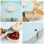 JUSTDOLIFE Snack Serving Tray 10-Section Rotary Double-layer Nut Serving Tray Candy Plate