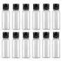 30ml 1 oz Kunststoff-Gießflasche mit Verschluss für Reise- und Probenbehälter – Pack von 12 (Transparent)
