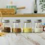 TNKML Glass Seasoning Box Salt Shaker Sugar Cans Household Seasoning Bottle Storage Box Seasoning Jar Spice Jar Kitchen Supplies Spice Container