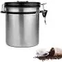 Edelstahl-Behälter & -Glasbehälter - Kaffeebohnen-Lagerbehälter, abgedichtete Lebensmittelbehälter, Lagerbox, Behältnis, Teebehälter, Zuckergläser mit Entlüftungsbohrung
