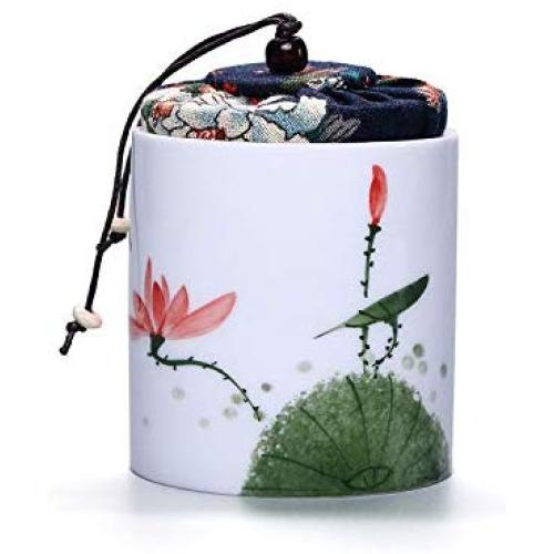 Colored Ink Painting Tea Storage Jar Sealed Tea Caddy Mini Candy Cookie Container Craft Kitchen Dessert Storage Tank Canister,eryehehua