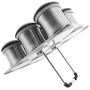 Rungfa Magnetic Spice Jars With Holder 7 Pieces Stainless Steel Rotating Top Lid 3.5 oz