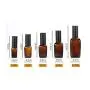 3er Set Amberfarbene Glas-Pumpenflaschen 10ML/0.34Oz für Kosmetik, Creme, Lotion, Öl – Mit Schwarzer Pumpe & Deckel für Emulsionen und Flüssigkeiten