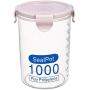 Storage Jar, Maserfaliw Clear Plastic Canister Snack Tea Coffee Kitchen Storage Jar Bottle with Clip Top - 1000ml, Recyclable, Suitable For Holiday Gifts In The Outing and Indoors.