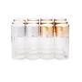 12Pcs 10ml/0.33oz Clear Glass Storage Container Bottle Vial Jars for Cosmetics Travel Essential Oils Powders Creams Ointments Grease and Capsule(Gold Lid)