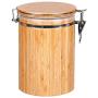 Grains Kitchen Food Tea Container Storage Jar Nuts Tank Round Lid Sealed Bamboo Cans,M