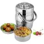Thermos Food Jar Drum Shape Thermos Stainless Food Flask Vacuum Insulated Food Containers Portable Bag (Size : 1600ML)