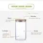 Glass Jar With Bamboo Lid Food Candy Storage Bottles Tea Container Cup Sealing Violetta Mason Jars Kitchen Accessories,250Ml Glass Jar With Bamboo Lid Food Candy Storage Bottles Tea Container Cup Sealing Violetta Mason Jars Kitchen Accessories,250Ml