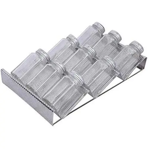 AAJTCT Durable 3-Tier Drawer Spice Rack Kitchen Organizer Spice Rack Storage Gripper Holder Spice Jars Storage Holder Kitchen Accessories Easy Installation