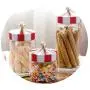 Carousel With Lids Food Storage Container Cereal Lemon Coffee Beans Snack Kitchen Storage Moisture Proof Transparent Glass Jar,small