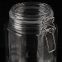 Dsxnklnd 1250ML Plastic Square Clip Top Storage Jar with Airtight Seal Lid Food Candy Container Spice Organizer