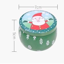 NUOBESTY 4pcs Christmas Tinplate Candy Jar Biscuit Cookie Gifts Storage Case Xmas Holiday Ornament Decoration