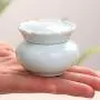 Mini-Lebensmittellieferkruikje mit Deckel – Moderner Keramik-Lebensmittellieferkruik für Kaffee, Tee – Blau