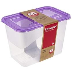 keeeper &quotFredo Fresh Rectangle Food Box, Purple, 7.2 Litre