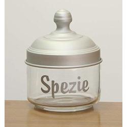 Italo Ottinetti Glass Jar Anodised Matt Aluminium Lid 0.5 Litre Spezie, Metallic, one Size
