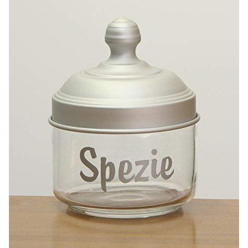 Italo Ottinetti Glass Jar Anodised Matt Aluminium Lid 0.5 Litre Spezie, Metallic, one Size