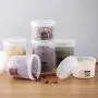 JIJIKOKO Airtight Kitchen Rice Jar Nuts Storage Cereal Grain Box Cylinder Organizer Food Barrel Snacks Storage Container with Lid Mildew and Moisture Proof (S) JIJIKOKO Airtight Kitchen Rice Jar Nuts Storage Cereal Grain Box Cylinder Organizer Food Barrel Snacks Storage Container with Lid Mildew and Moisture Proof (S)