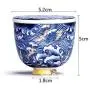Druckglas Teekanne Küchen Lebensmittelbehälter Blau Weiß Kaffeebecher Mini Porzellan Teetasse Crockery Tee Kaffee Zucker Aufbewahrungsglas Tank, LHBXyishangxiaoguan