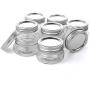 24 PACK, Mason Jars 4 oz With Regular Silver Lids and Bands, Ideal for Jam, Honey, Wedding Favors, Shower Favors, Baby Foods, DIY Magnetic Spice Jars, 24 Whiteboard Labels Included