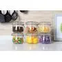 ComSaf Airtight Glasbehälter Set mit Deckeln 17oz Lebensmitteleimer Rund – Aufbewahrungsbehälter mit Klarer Erdsiegel-Klemmsicherung für Küche Einkochen Müsli, Pasta, Zucker, Bohnen, Gewürze