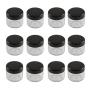 25Pcs 0.5oz(15ml) Clear Plastic Cosmetic Jars With Black Screw Cap Round Mini Plastic Pot Jars Refillable Empty Travel Toiletries Containers For Cream Powdered Eyeshadow Mineralized Makeup