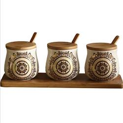 Mini Spice Jars American-style ceramic seasoning jar creative European storage tank