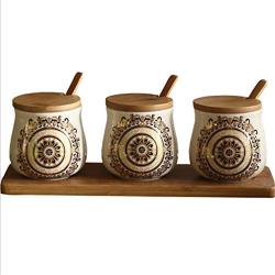 Mini Spice Jars American-style ceramic seasoning jar creative European storage tank