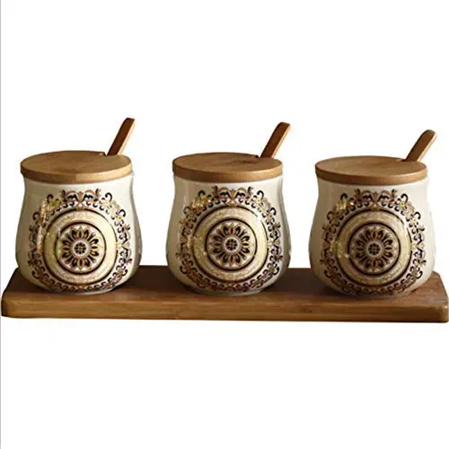 Mini Spice Jars Amerikanische Keramik Gewürzbehälter kreativer Europäischer Lagerbehälter
