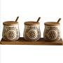 Mini Spice Jars American-style ceramic seasoning jar creative European storage tank