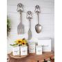 Cypress Home White Steel Kitchen Canisters, Set of 5