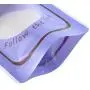 Bocal Transparent Rond Double Face 3,9 x 6,3 Pouces, Violet avec Fenêtre Claire – Support Pouch Design (100 unités) Bocal Transparent Rond Double Face 3,9 x 6,3 Pouces, Violet avec Fenêtre Claire – Support Pouch Design (100 unités)
