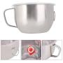 Stainless Bowl, 6.13.7in 1300ml Stainless Steel Portable Instant Noodle Bowl with Handle and Sealed Lid for Cooking, Baking, Prepping