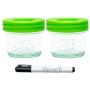 Nellam Baby Food Storage Containers - Leakproof, Airtight, Glass Jars for Freezing & Homemade Babyfood Prep - Reusable, BPA Free, 24 x 4oz Set, that is Microwave & Freezer Safe