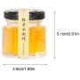 Eclenyes 10Pcs 5.1 x 4.8cm 45ml Hexagon Glass Jar Spice Jar Crafts Canning Jar for Jam Honey Jelly - Transparent