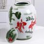 Food Savers & Storage Containers Rice Cylinder Coffee Pot Tea Can Candy Jar Kimchi Jar Ceramic Rice Box Grain Box Food Container Home Kitchen Sealed Flour Tank Water Tank Moisture-proof Insect Storage