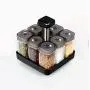 Kitchen Storage Containers Rotating Glass Jars, Spice Jars Set Salt Shaker Oil Bottle,European Household Kitchen Supplies