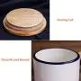Luftdichte Lebensmittelbehälter mit Holzdeckeln, kleine Küchenbehälter & Gläser, Rustikaler Wohnkühlschrank-Organizer für Tee, Kaffee, Zucker, Weiß (Farbe: Kaffee)