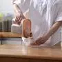 Plastic Cereal Dispenser Storage Box Kitchen Food Grain Rice Container Kitchen Flour Grain Rice Storage Box With Measure Cup,Pink