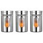 UPKOCH Seasoning Bottle Shaker Spice Bottle Airtight Spice Storage with Top Rotatable Stainless Steel Jar Adjustable Condiment Bottle (3pcs 100ML)