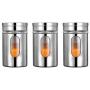 UPKOCH Seasoning Bottle Shaker Spice Bottle Airtight Spice Storage with Top Rotatable Stainless Steel Jar Adjustable Condiment Bottle (3pcs 100ML)