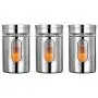 UPKOCH Seasoning Bottle Shaker Spice Bottle Airtight Spice Storage with Top Rotatable Stainless Steel Jar Adjustable Condiment Bottle (3pcs 100ML)