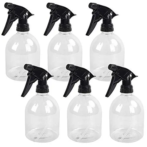 Bouteilles Vaporisatrices en Plastique 6pcs 16oz Translucides avec Pistolets Noir Ajustables, Buses Réglables, pour Solutions de Nettoyage, Jardinage, Cuisine Bouteilles Vaporisatrices en Plastique 6pcs 16oz Translucides avec Pistolets Noir Ajustables, Buses Réglables, pour Solutions de Nettoyage, Jardinage, Cuisine