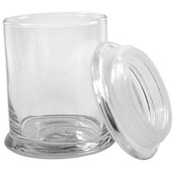 Clear Glass Herb Stash Jar with Lid 12 oz Blank