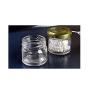 2PCS 25ML 0.84oz Clear Glass Favor Storage Jar Bottle Container Airtight Canister with Gold Lid for Storing Flour Sweets Spices Sauce Sugar