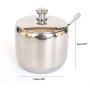 DayCount Stainless Steel Sealed Cans Pots Storage Spice Jars with Lid Spoon and Holder Coffee Tea Candy Beans Milk Powder Food Jar with Spoons