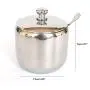 DayCount Stainless Steel Sealed Cans Pots Storage Spice Jars with Lid Spoon and Holder Coffee Tea Candy Beans Milk Powder Food Jar with Spoons