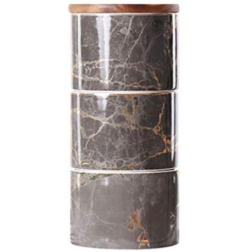 Luftdichte Kugelförmige Lebensmittelbehälter mit Deckeln – Kleine Keramik-Kaffeetiegel für Küche, Rustikaler Wohnkühlschrank, Pantry-Organisation und Lagerung für Tee, Snacks, Zucker, Kaffee, Gewürze, 2L (Farbe: Style-2)