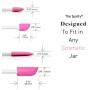 The Spatty & Spatty Daddy, Last Drop Spatula, Two Piece Set (6'' and 12''), Pink, Reusable, Flexible, As Seen On Shark Tank
