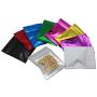 100PCS 7.5x10cm/2.9x3.9Inch Reclosable Mylar Foil Flat Ziplock Bag Self-Sealing Sample Pouch Heat Sealable Aluminum Foil Bags Food Storage Coffee Candy Foil Grip Seal Wrap (Black)