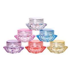 Lurrose 40PCS 5g diamond empty jar cosmetic travel sample container for facial cream cosmetic (random color)